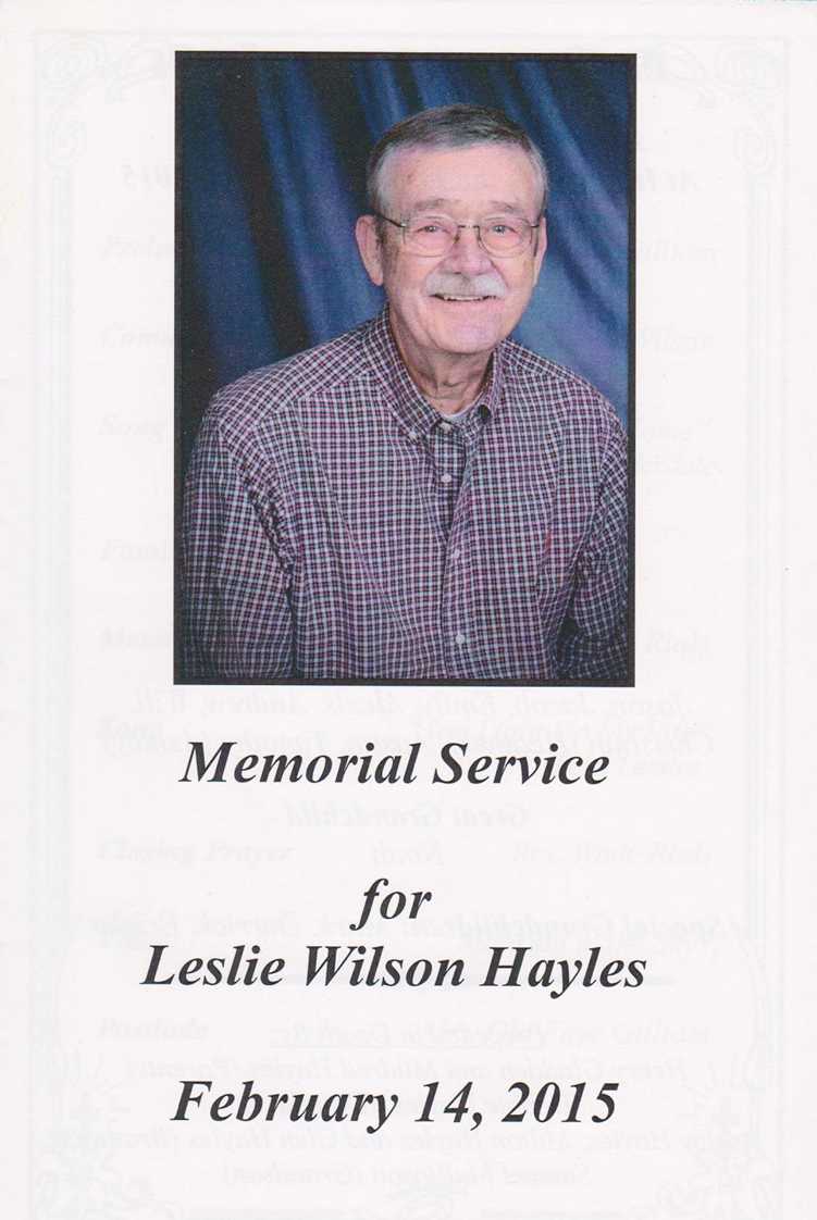 Leslie Hayles Obituary Photo 1